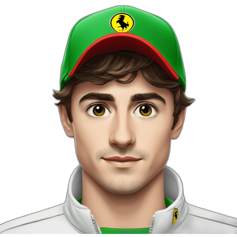 Charles Leclerc “red hat” ferrari “green eye” emoji