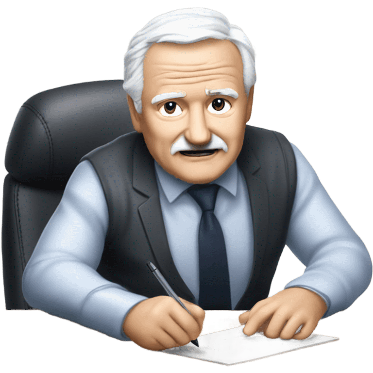 Václav Klaus steals pen emoji