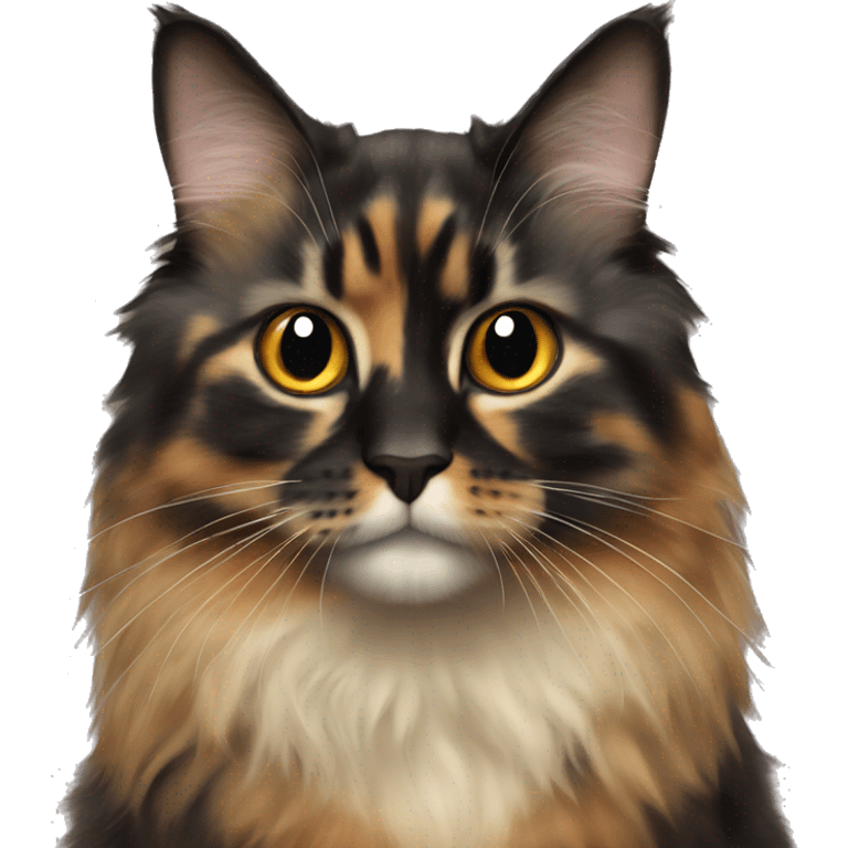 longhair tortoiseshell cat emoji