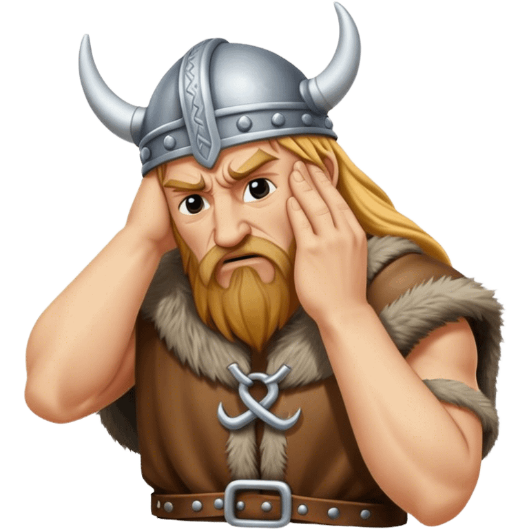 viking facepalm realistic emoji