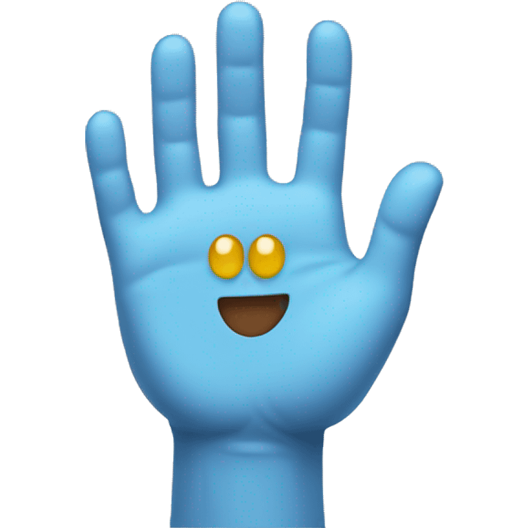 open hand saying hello emoji