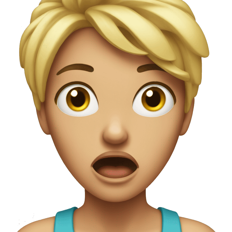 shocked woman's face emoji