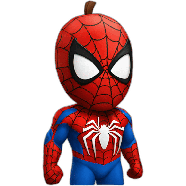 Spiderman dans le style apple emoji