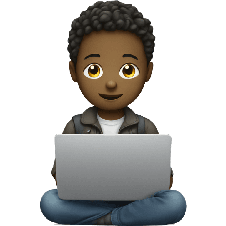 child with laptop emoji