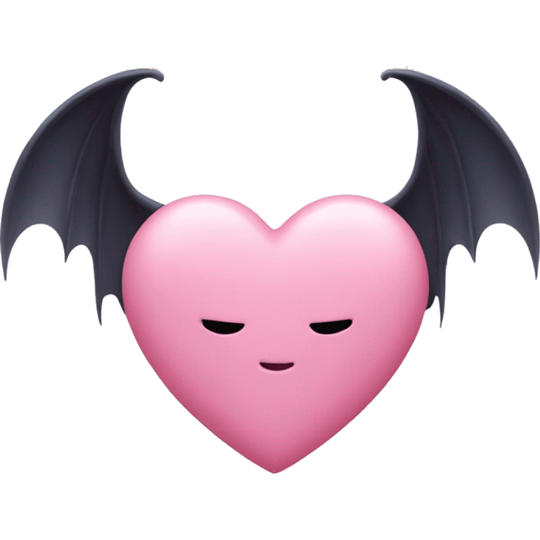 pastel pink heart with devil wings emoji