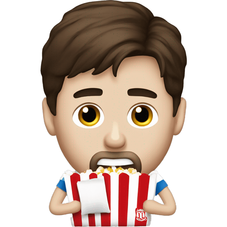 lionel messi eating popcorn emoji