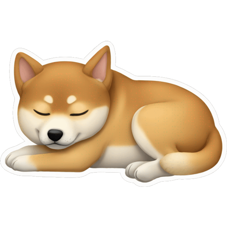 shiba inu black and tan sleeping   emoji