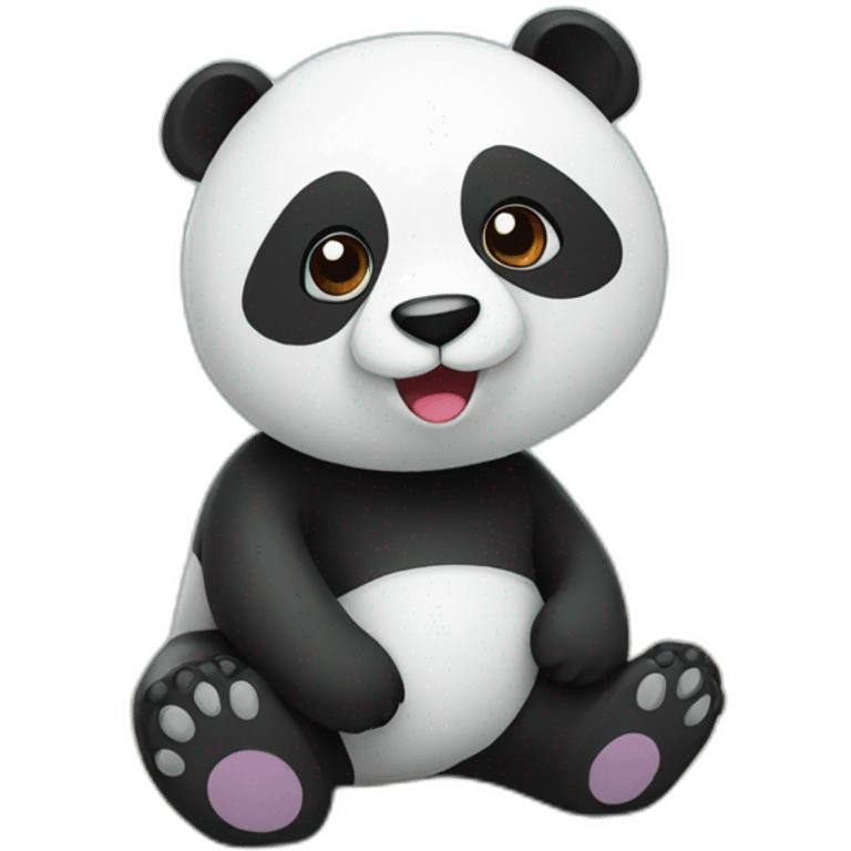 Panda on a beach emoji