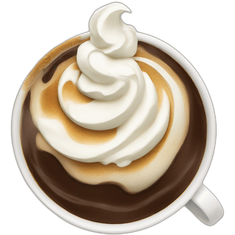 Coffee with whipped cream emoji