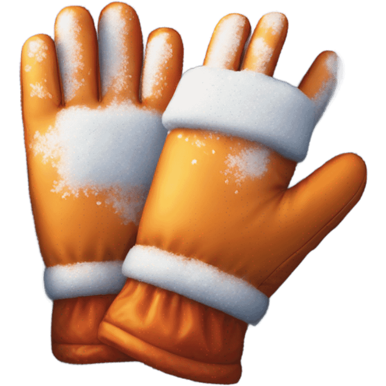 gloves and snow emoji