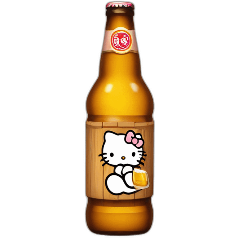 hello kitty qui bois une biere emoji