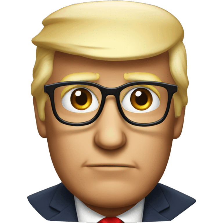 Trump with glasses emoji