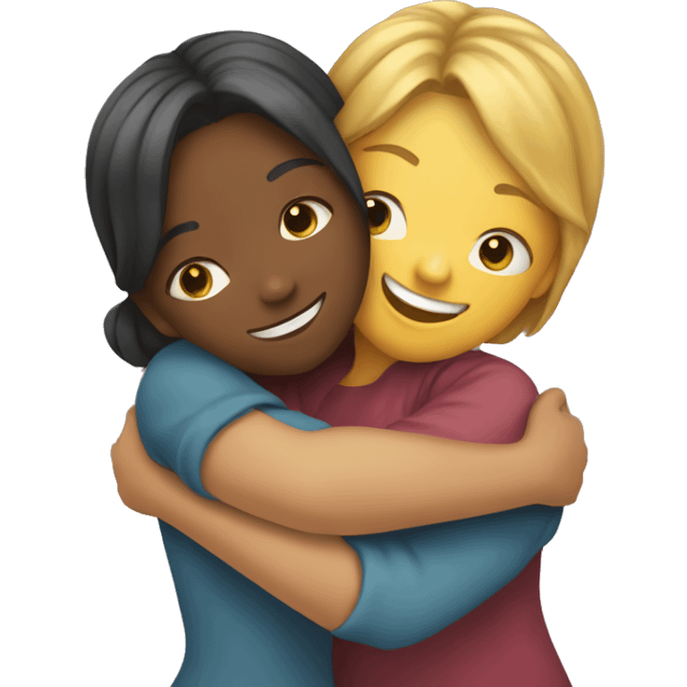 hug between two woman emoji