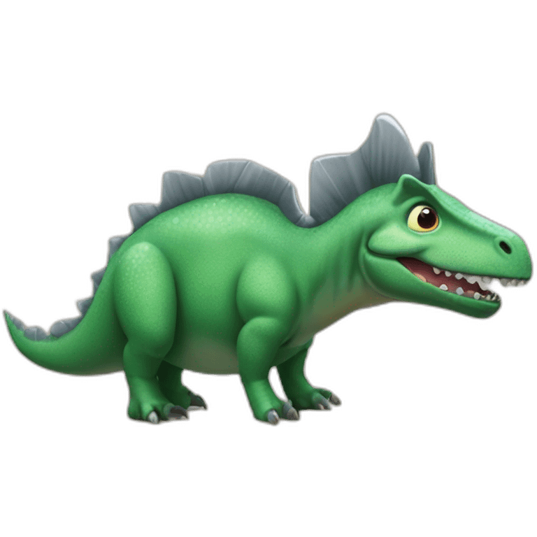 Dinosaures sur un cochon emoji