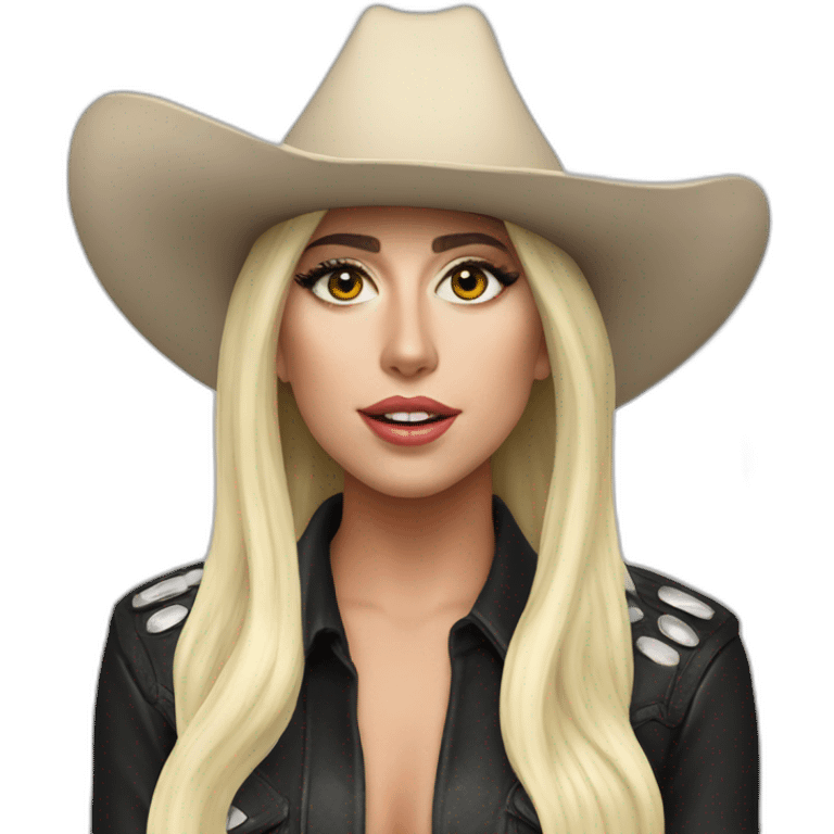 Lady gaga chapeau cowboy emoji