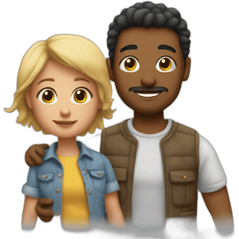 couple with a young toddler in montréal emoji