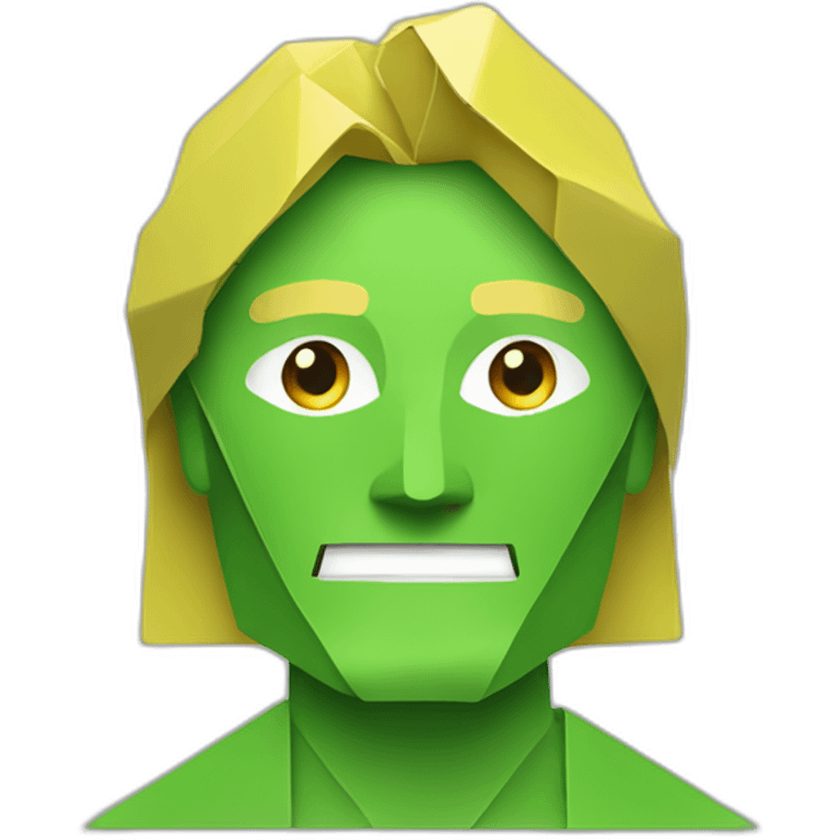 Green origami erling haaland emoji