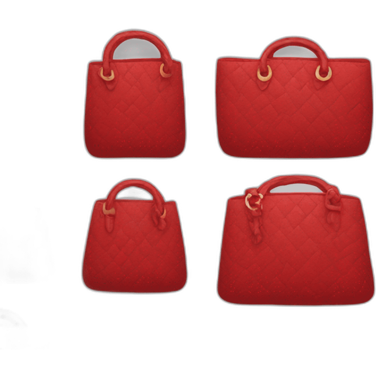 red matte handbag diamonds emoji