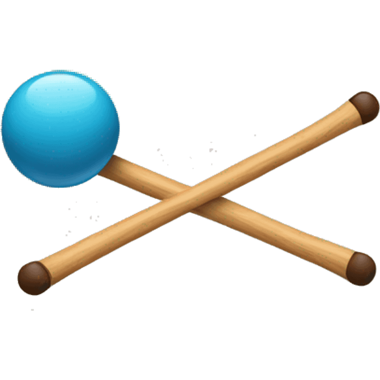 two balls and a stick connected emoji