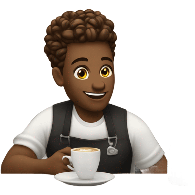 Gay barista emoji