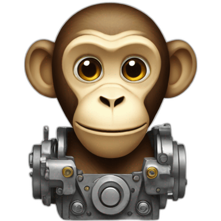 Mechanical monkey emoji