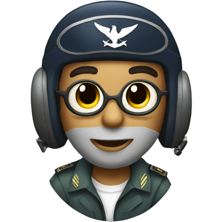 Navy pilot flying helicopter emoji