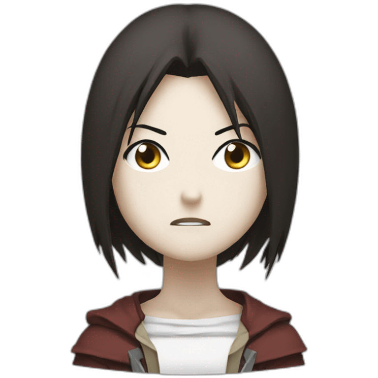 angry mikasa emoji