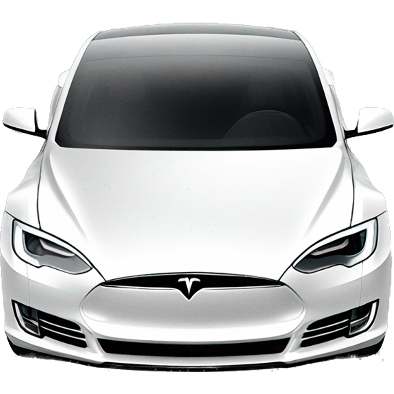 Tesla Model S White color emoji