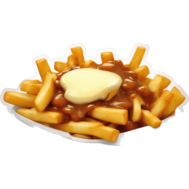 Poutine qui mange une poutine emoji