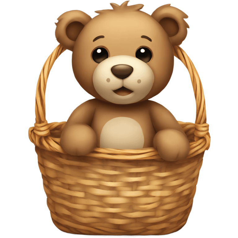 Teddy bear in basket emoji