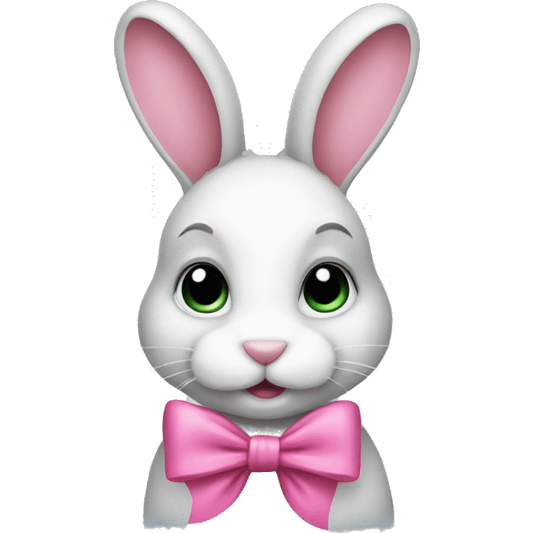 bunny with a pink bow emoji