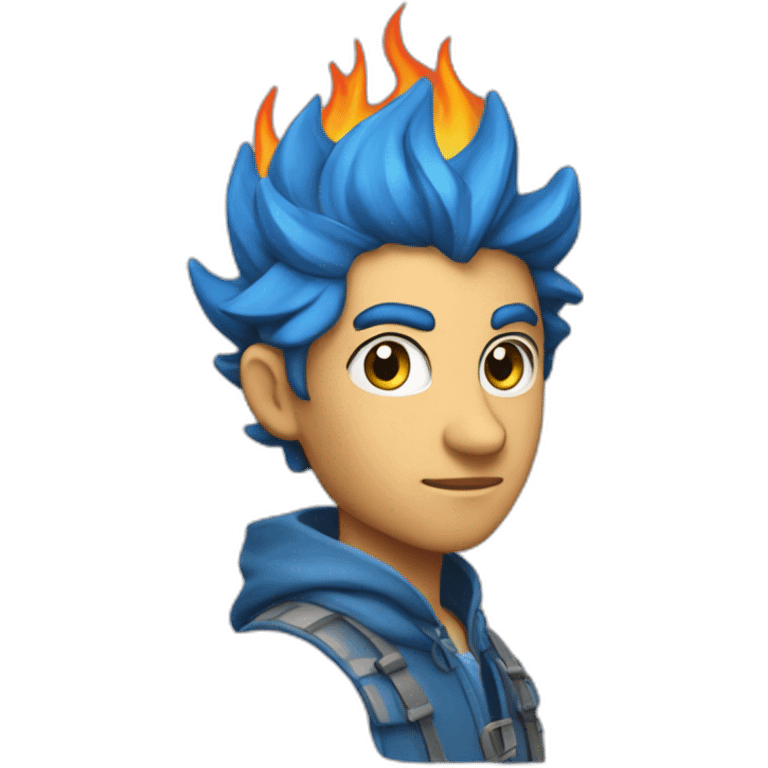 Flamme bleu emoji