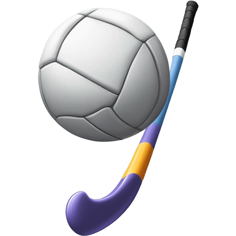 field hockey stick and ball emoji