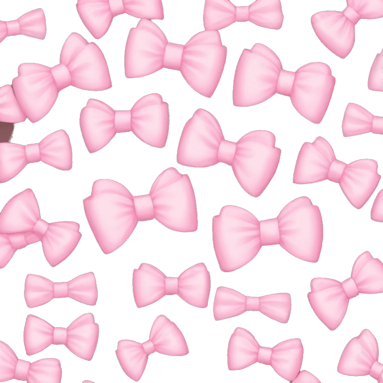 Light pink bows emoji