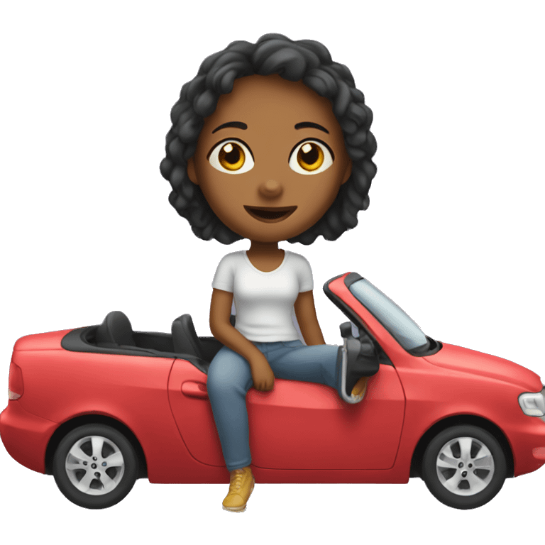 Girl in car  emoji