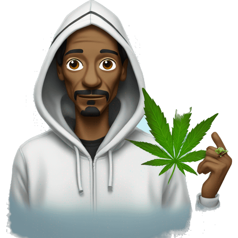 Snoop dogg with a weed hoodie emoji