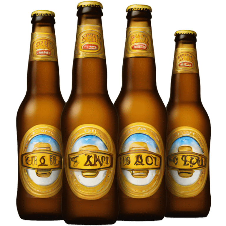 Six bottles of beer emoji