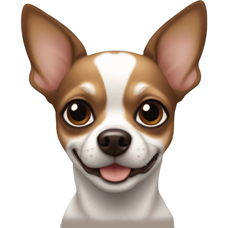 chihuahua happy black and brown emoji