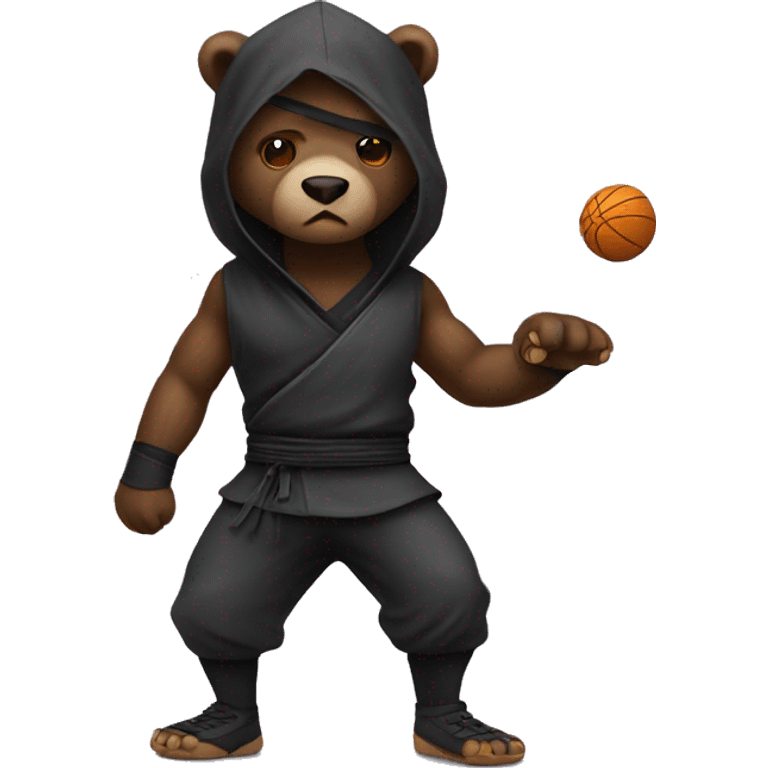 Ninja bear Baller emoji