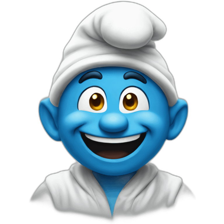 Happy smurf emoji