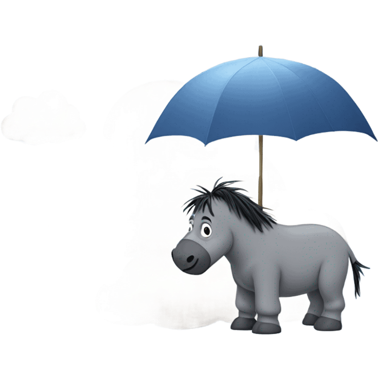 Eeyore with a rain cloud  emoji