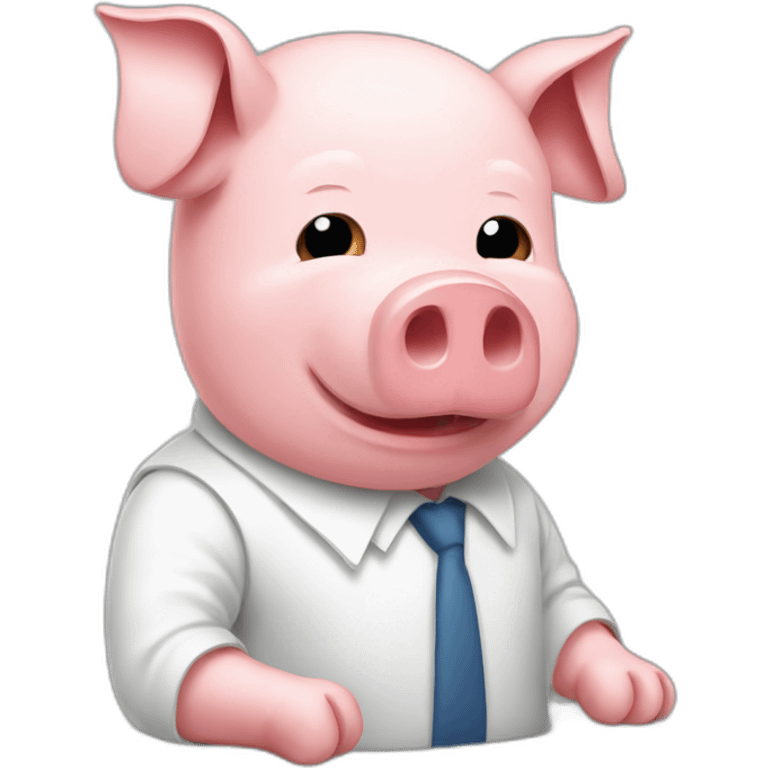 pig dying at work emoji