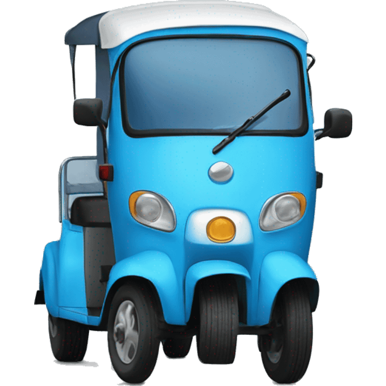 Reverse tuk tuk blue  emoji