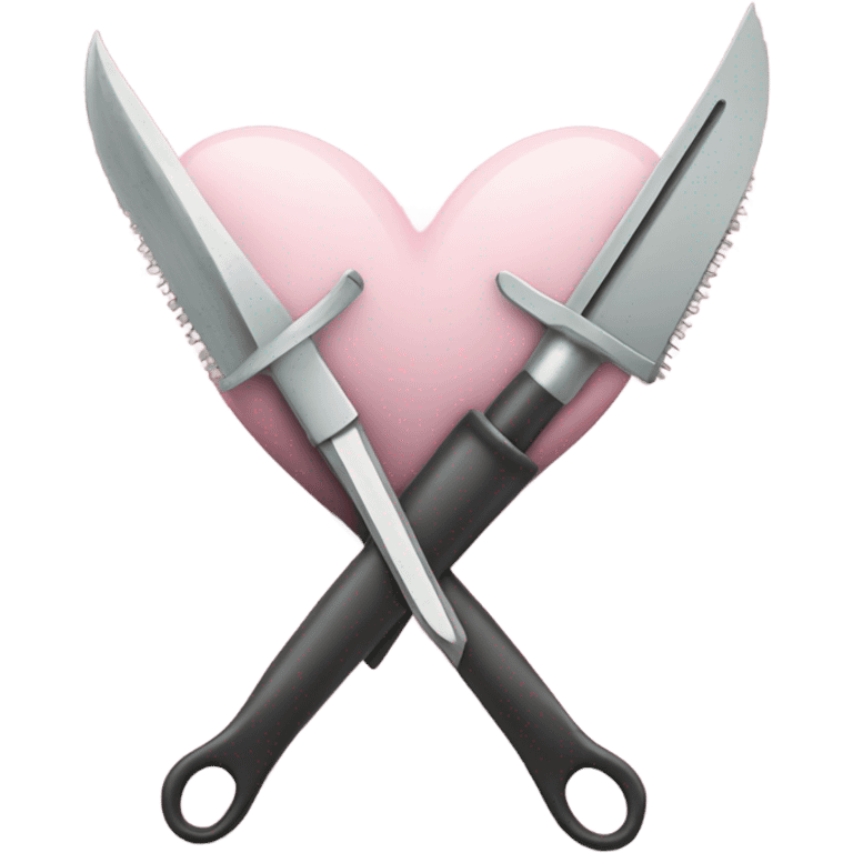 A heart with scalpels crossed behind￼ emoji