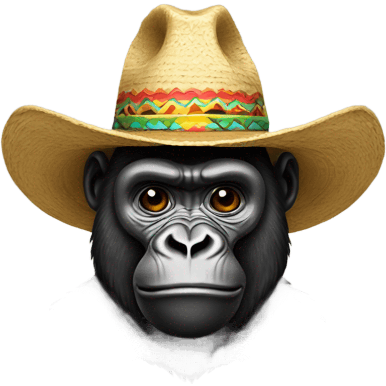 gorilla wearing a sombrero  emoji