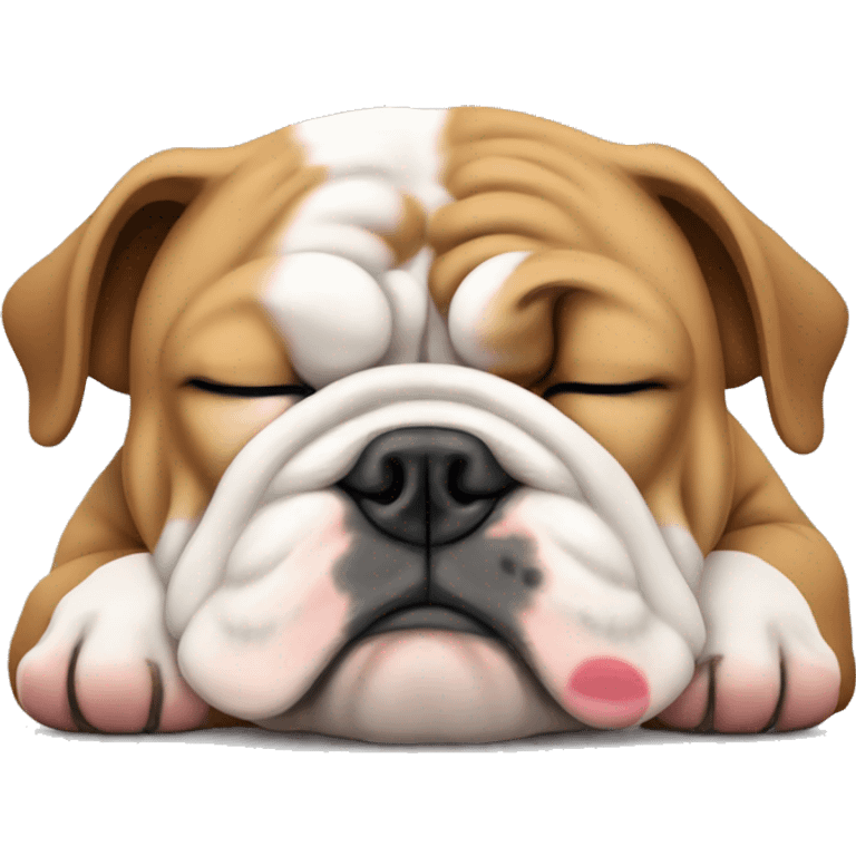 english bulldog sleeping emoji