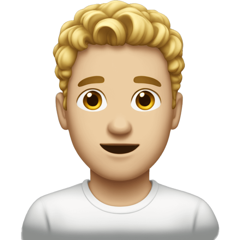 jeune homme blanc cheveux rasé  emoji