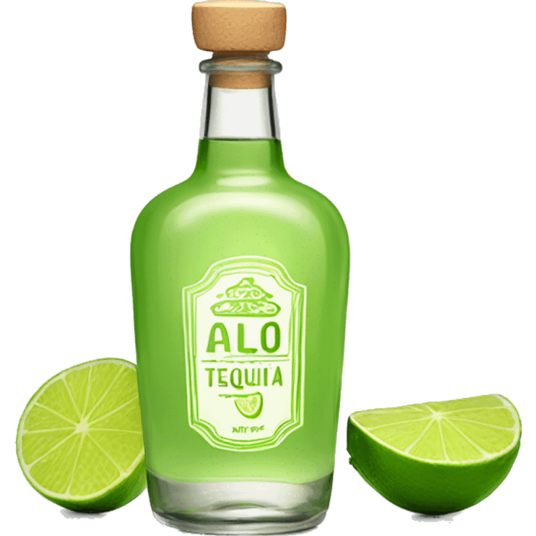 LALO tequila bottle with lime emoji