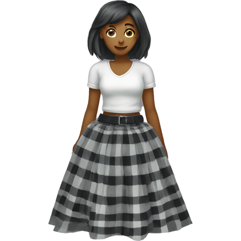 ghotic plaid skirt emoji