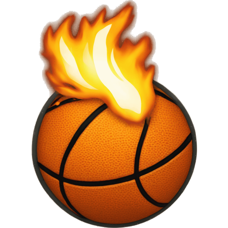 Basketball on fire emoji